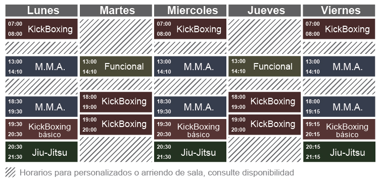 Horarios Hero Gym